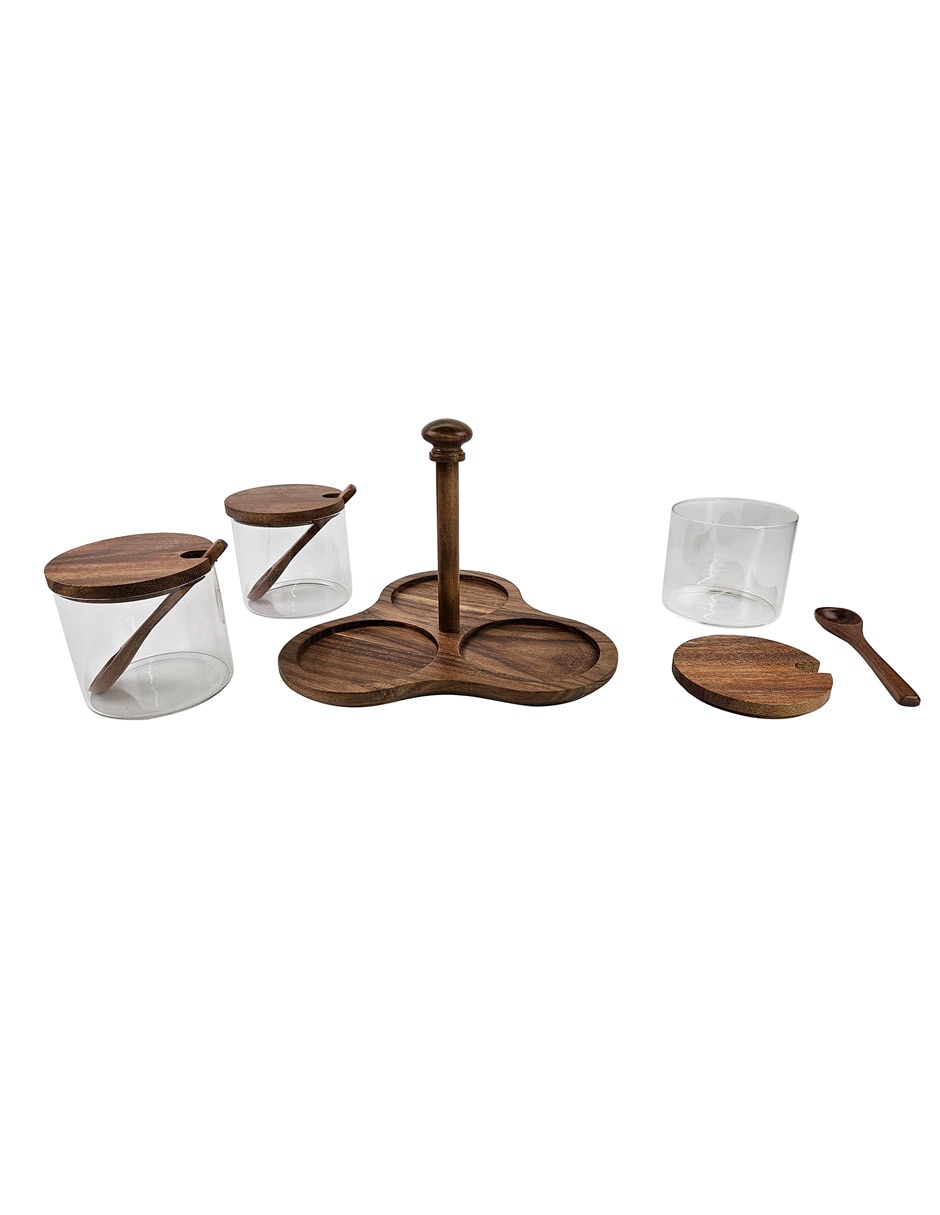 Set salsera de madera 390 ml 5