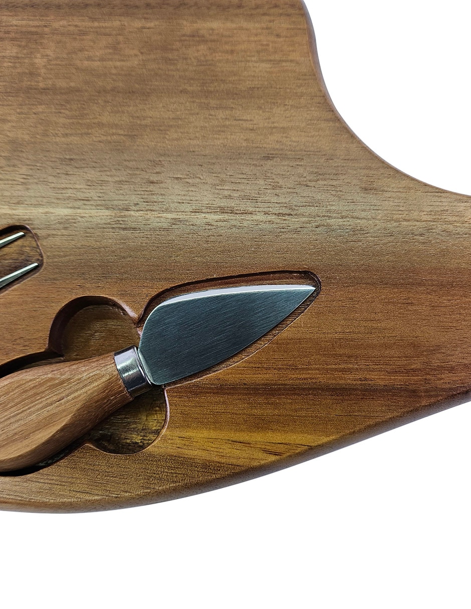 Set tabla para queso de madera 6