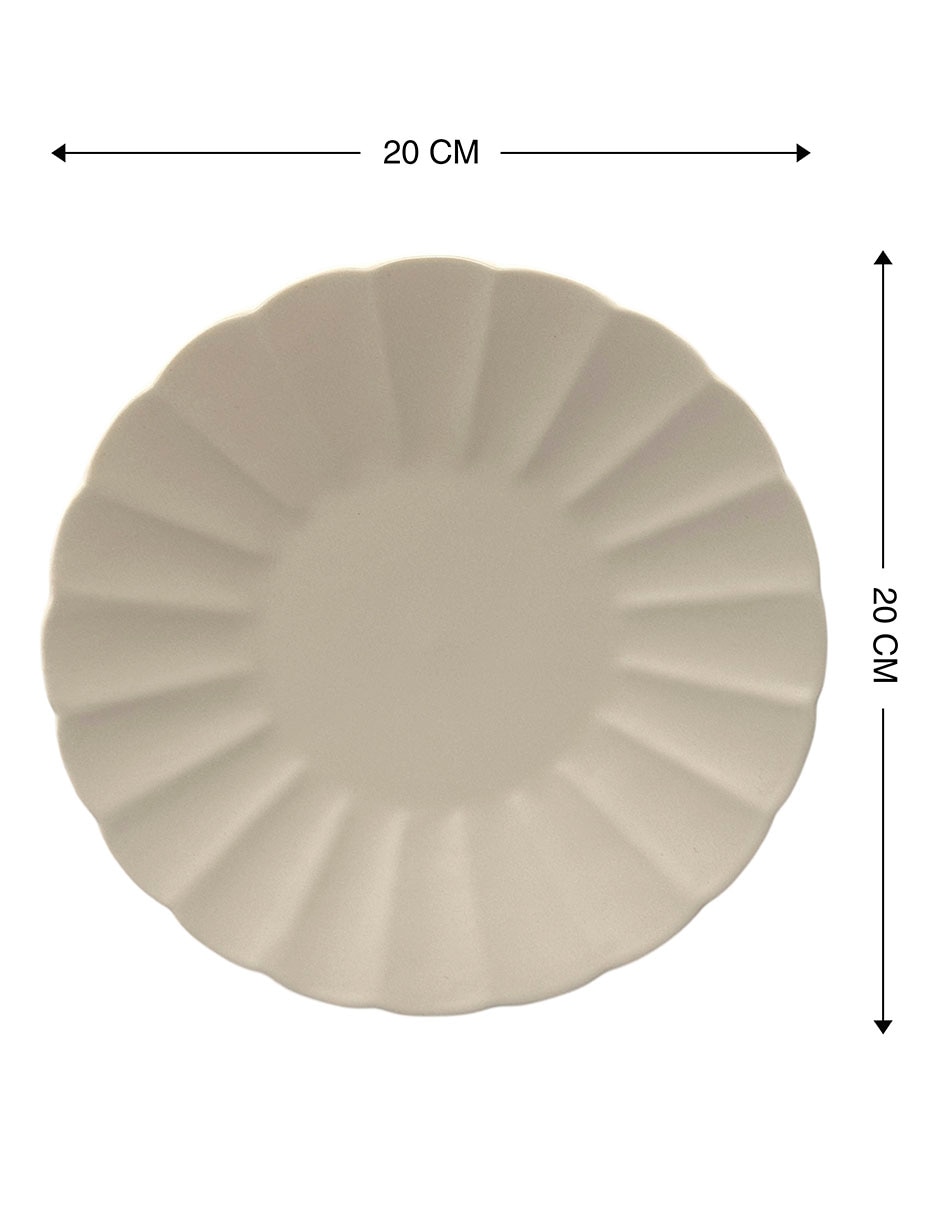 Plato ensalada Oasis Tropical de stoneware 4