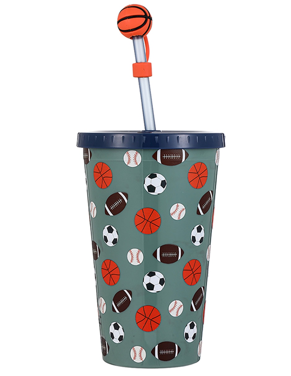 Vaso con tapa y popote 3