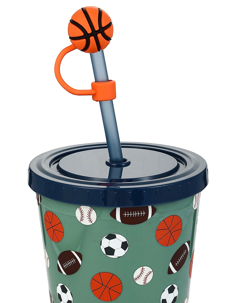Vaso con tapa y popote 4