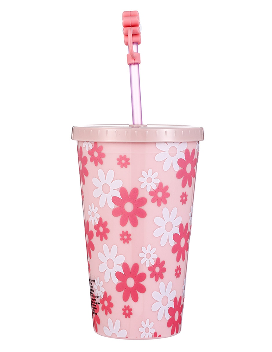 Vaso con tapa y popote 3 piezas 3