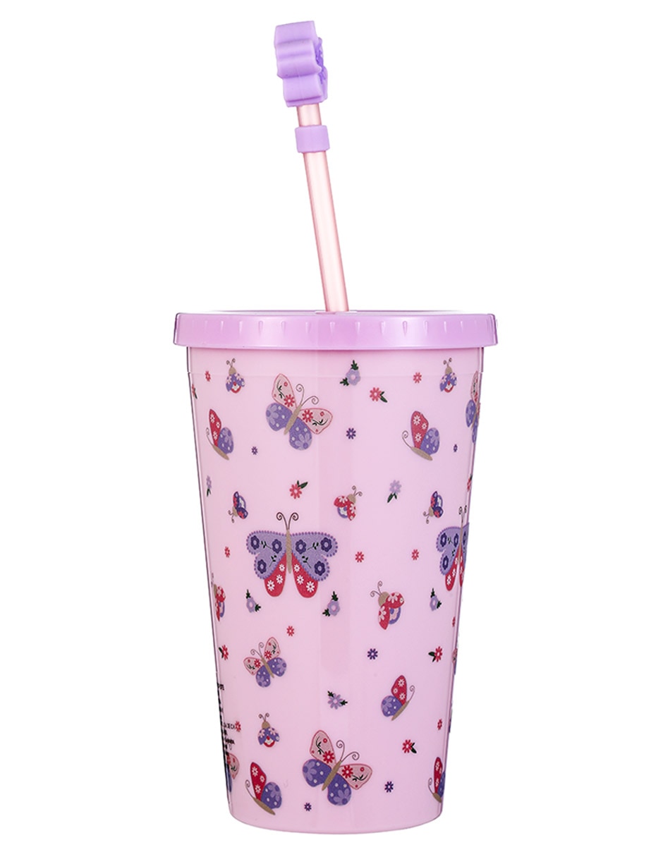 Vaso con tapa y popote 3