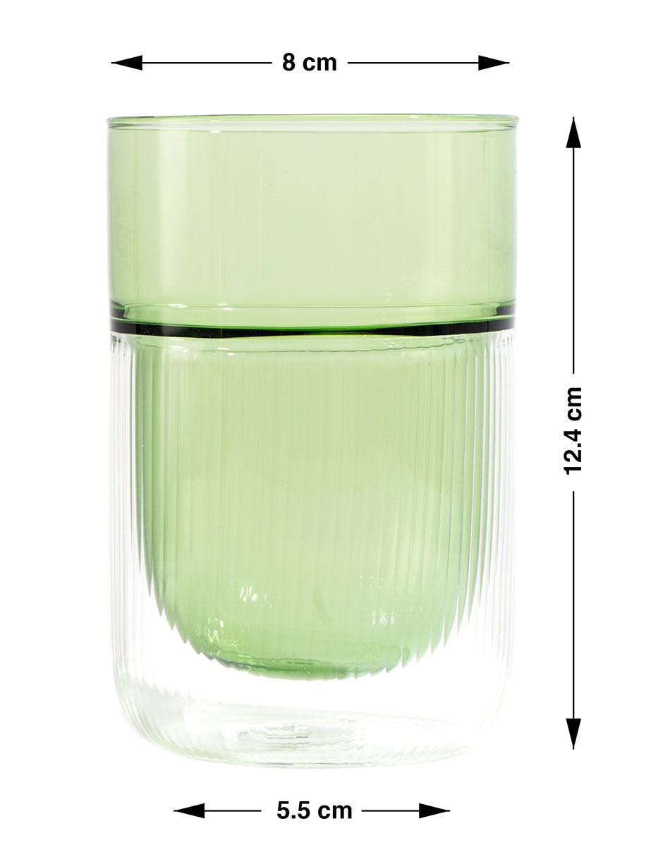 Vaso para agua de vidrio borosilicato 4