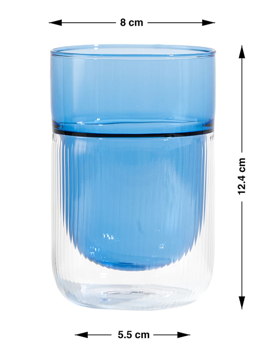 Vaso doble pared de vidrio 4
