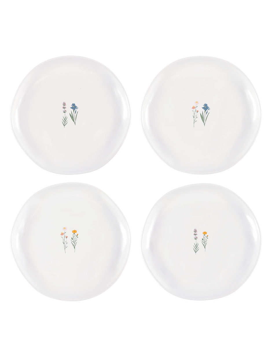 Set platos ensalada Oasis Floral 4 piezas 2