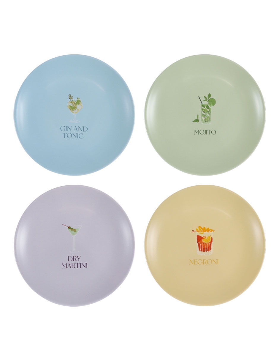 Set platos ensalada Bar de cerámica 4 piezas 2