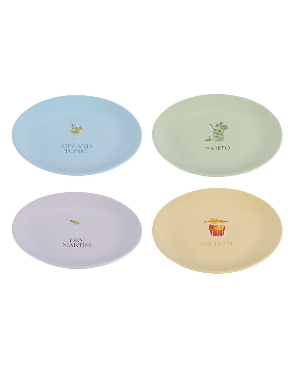 Set platos ensalada Bar de cerámica 4 piezas 3