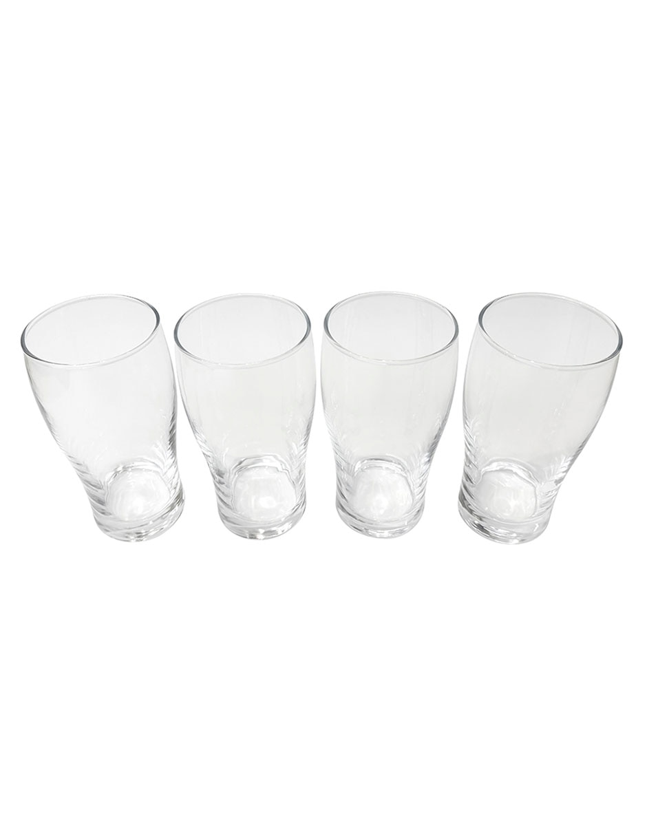 Vaso para cerveza de vidrio con 4 piezas 2