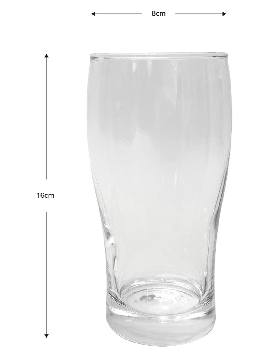 Vaso para cerveza de vidrio con 4 piezas 5