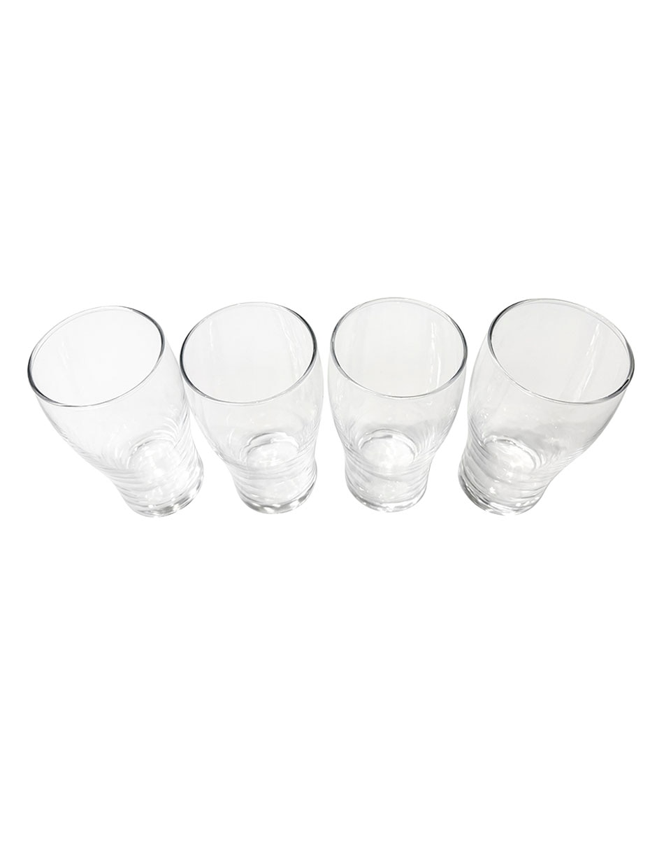Vaso para cerveza de vidrio con 4 piezas 3