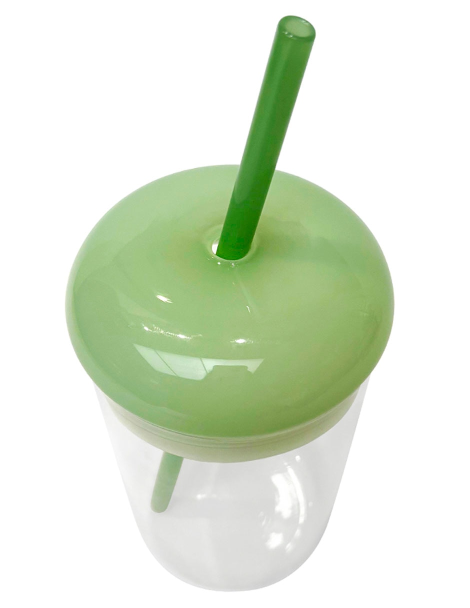 Vaso con tapa y popote con 3 piezas 2