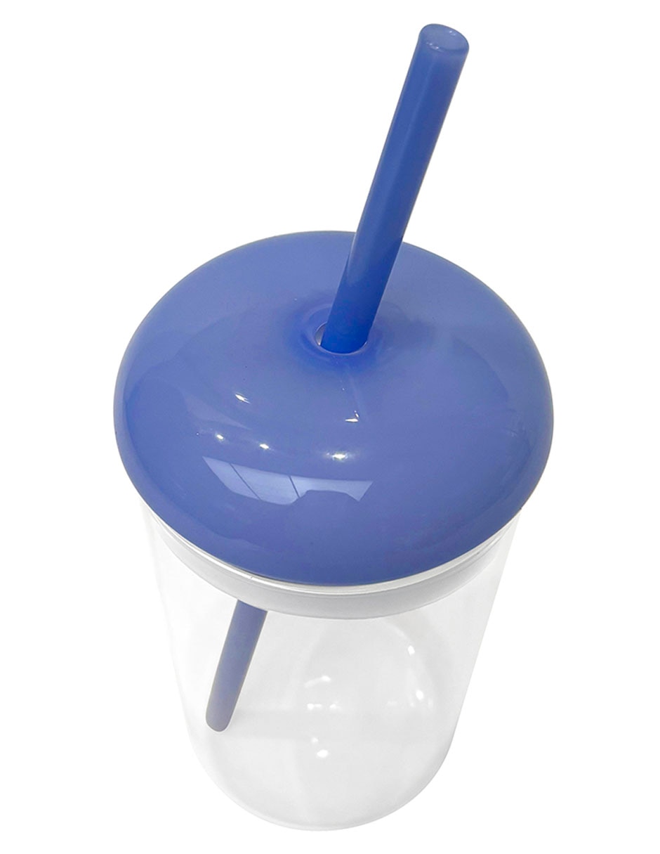 Vaso con tapa y popote 2