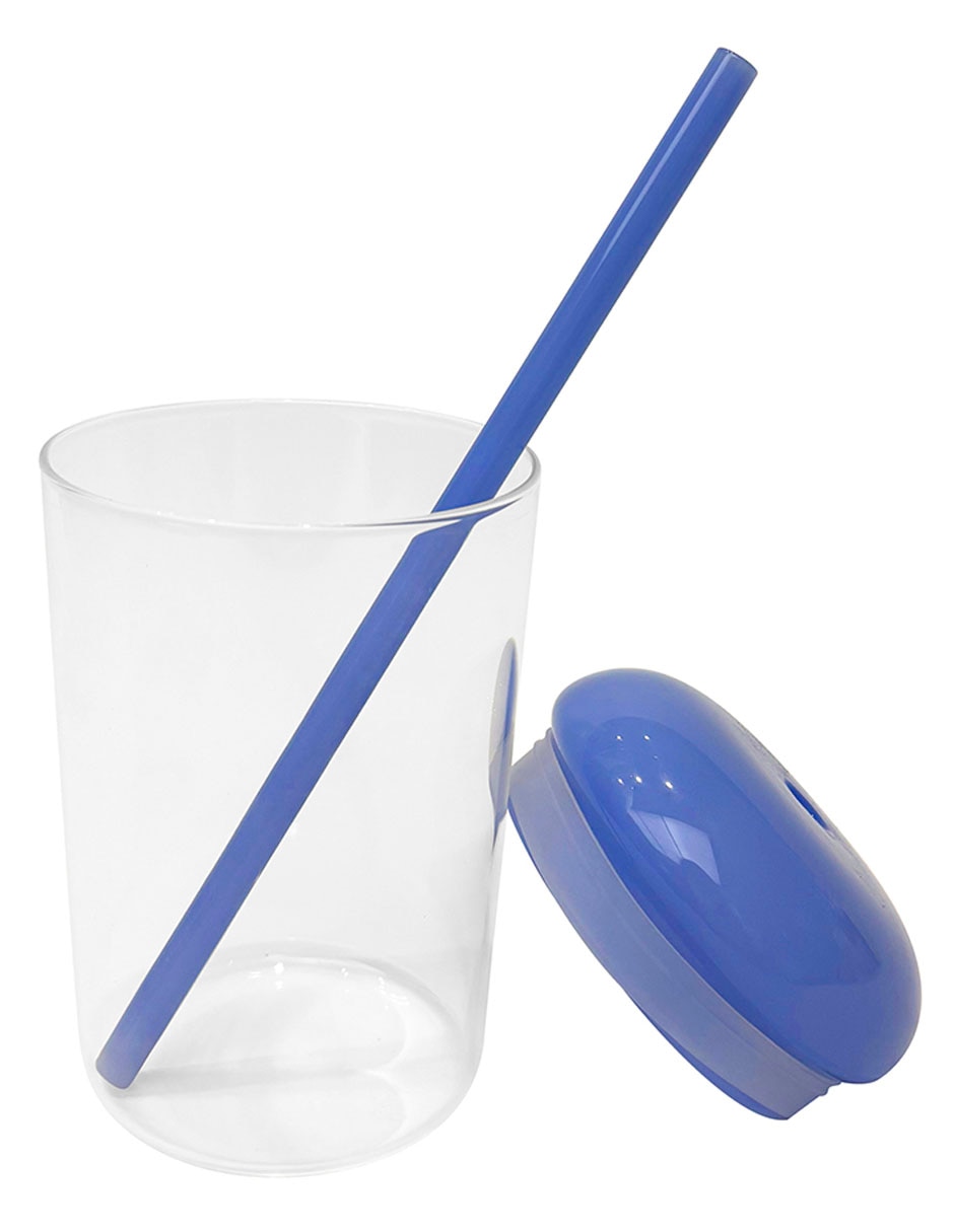 Vaso con tapa y popote 3
