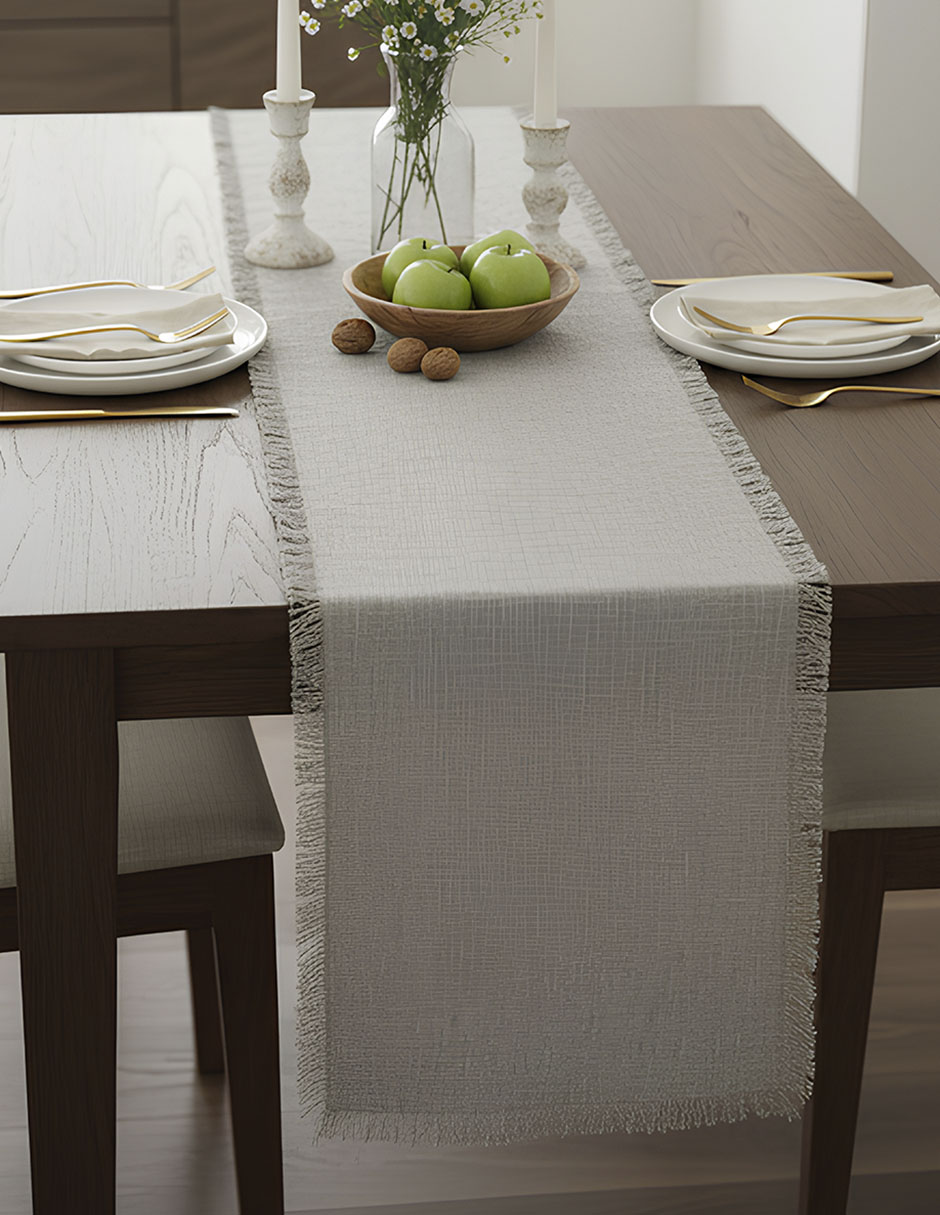 Mantel individual rectangular de algodón 4