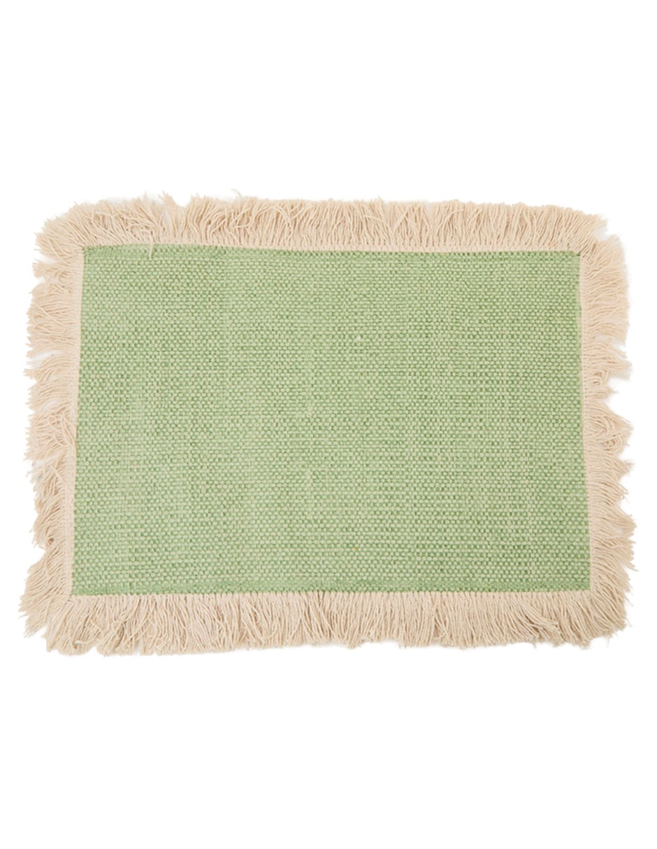 Mantel individual rectangular de algodón Oasis floral