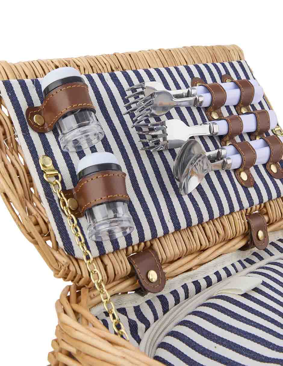 Set canasta para picnic de mimbre 6