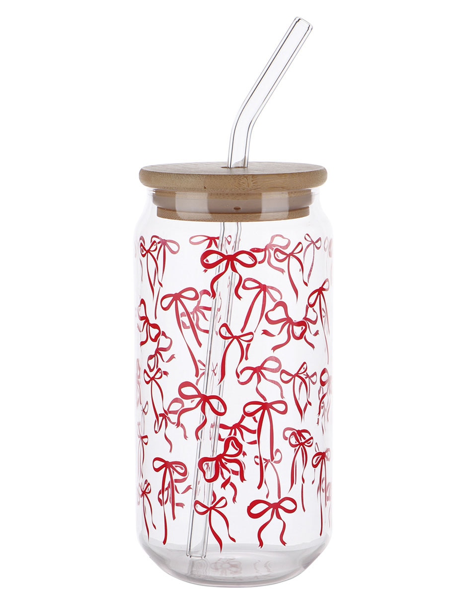 Vaso con tapa y popote Valentiness 3 piezas Vaso con tapa y popote Valentiness 3 piezas