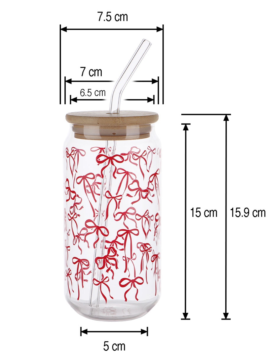 Vaso con tapa y popote Valentiness 3 piezas 4