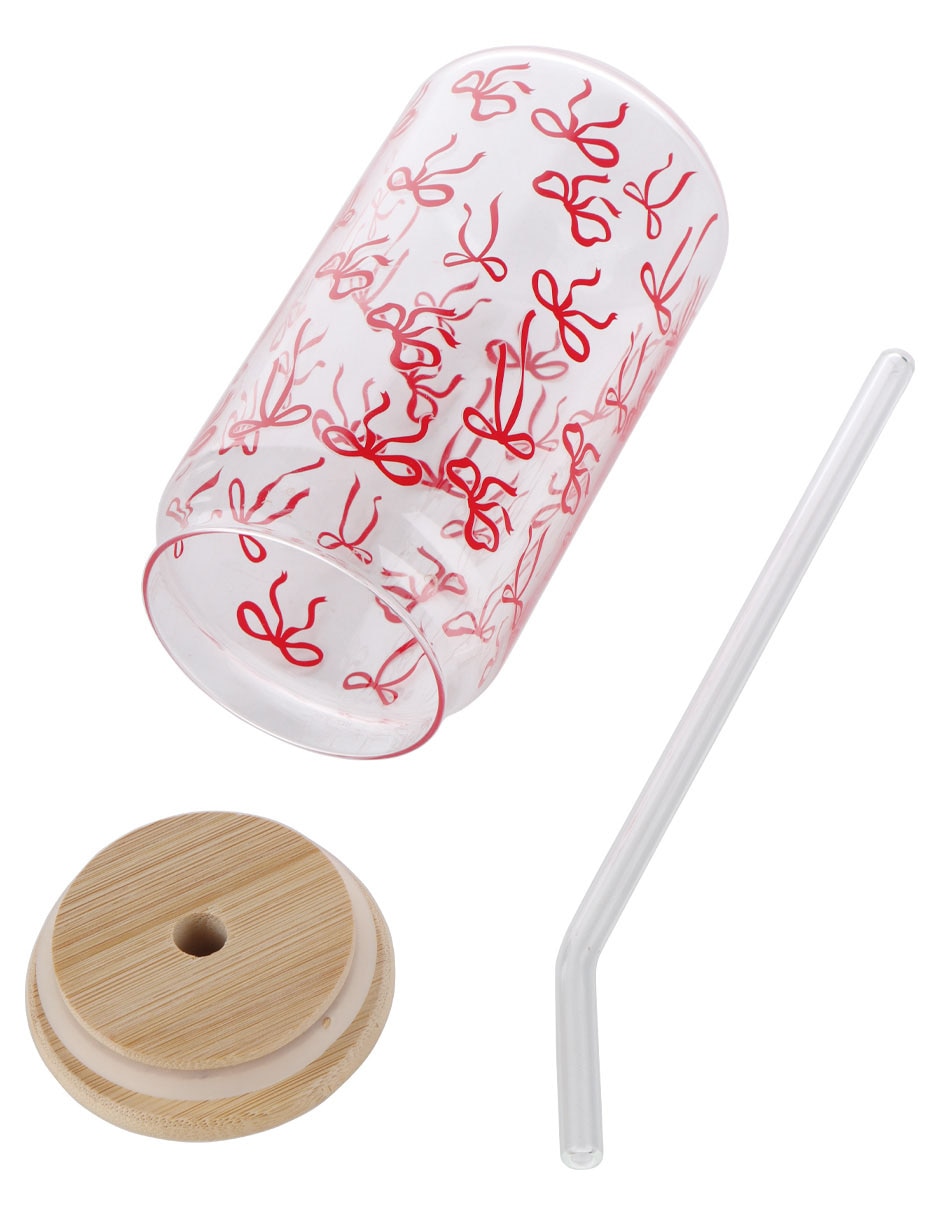 Vaso con tapa y popote Valentiness 3 piezas 3