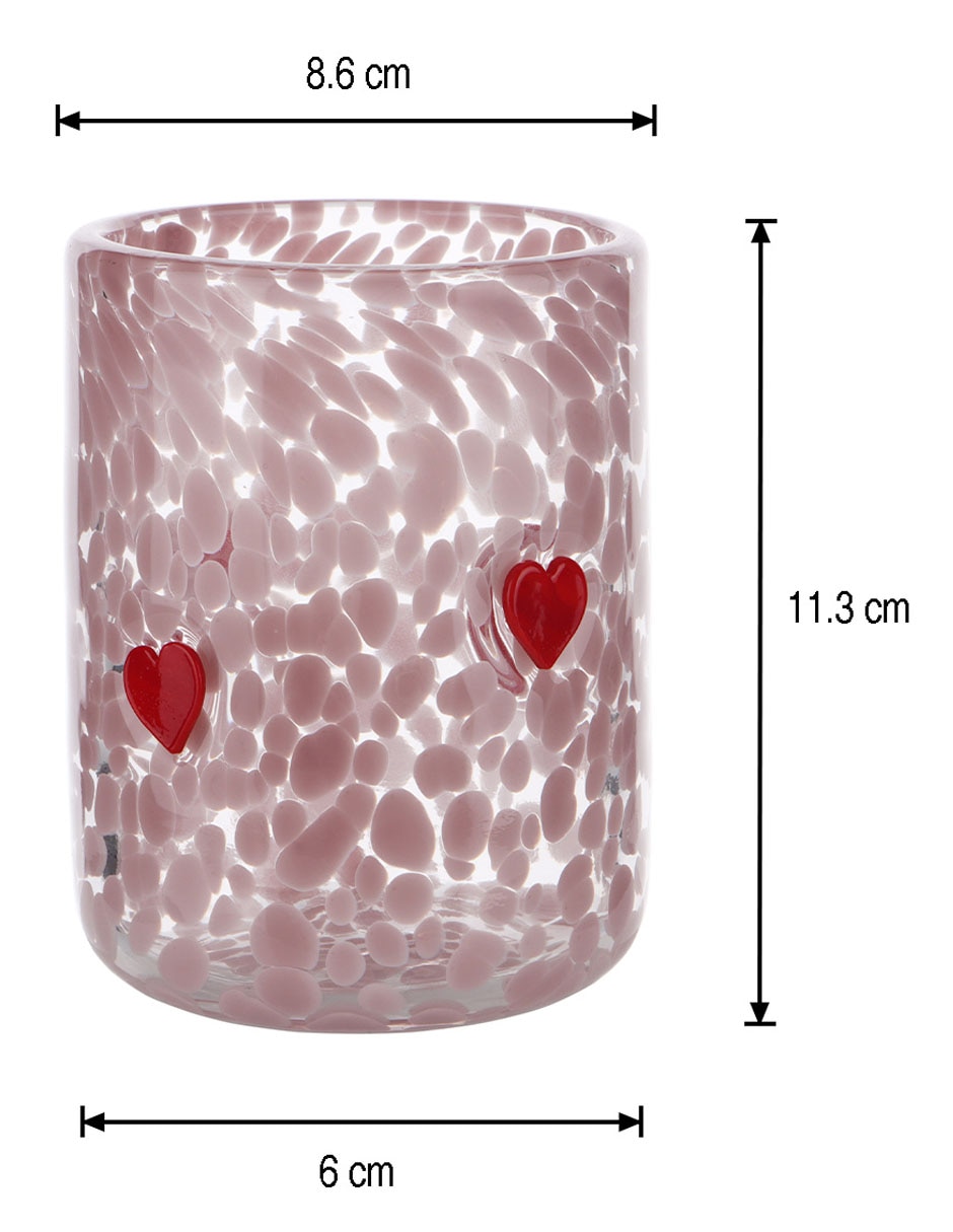 Vaso para agua Valentiness de vidrio 4