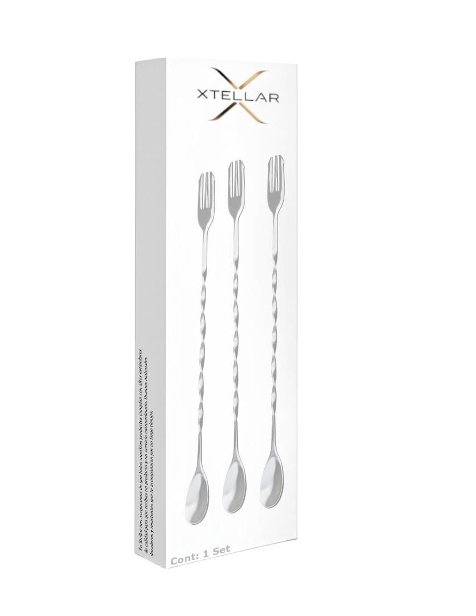 Set agitadores de bebidas de acero inoxidable 3