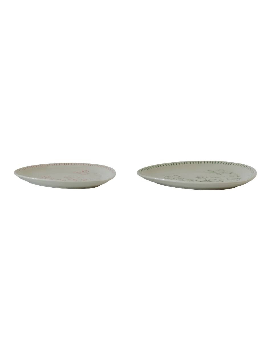 Set platos Pascua de cerámica 2 piezas