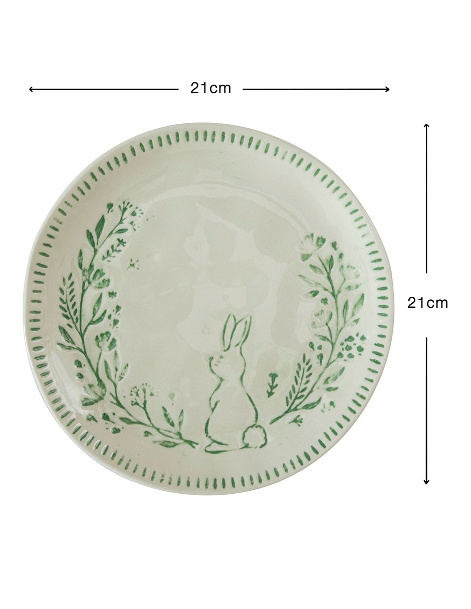 Plato ensalada Pascua de cerámica 4