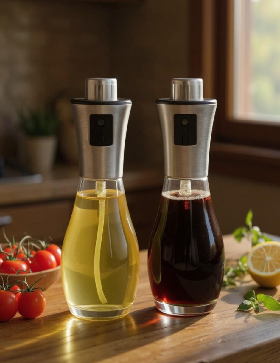 Kit de aceitera de vidrio con spray de vidrio 3