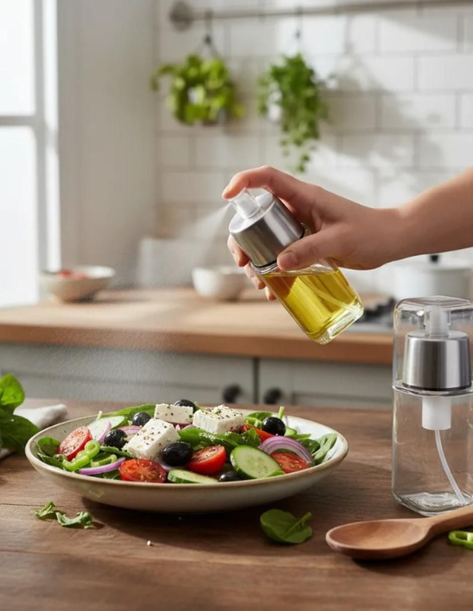 Kit de aceitera Spray de Cocina de 180ml de vidrio 5