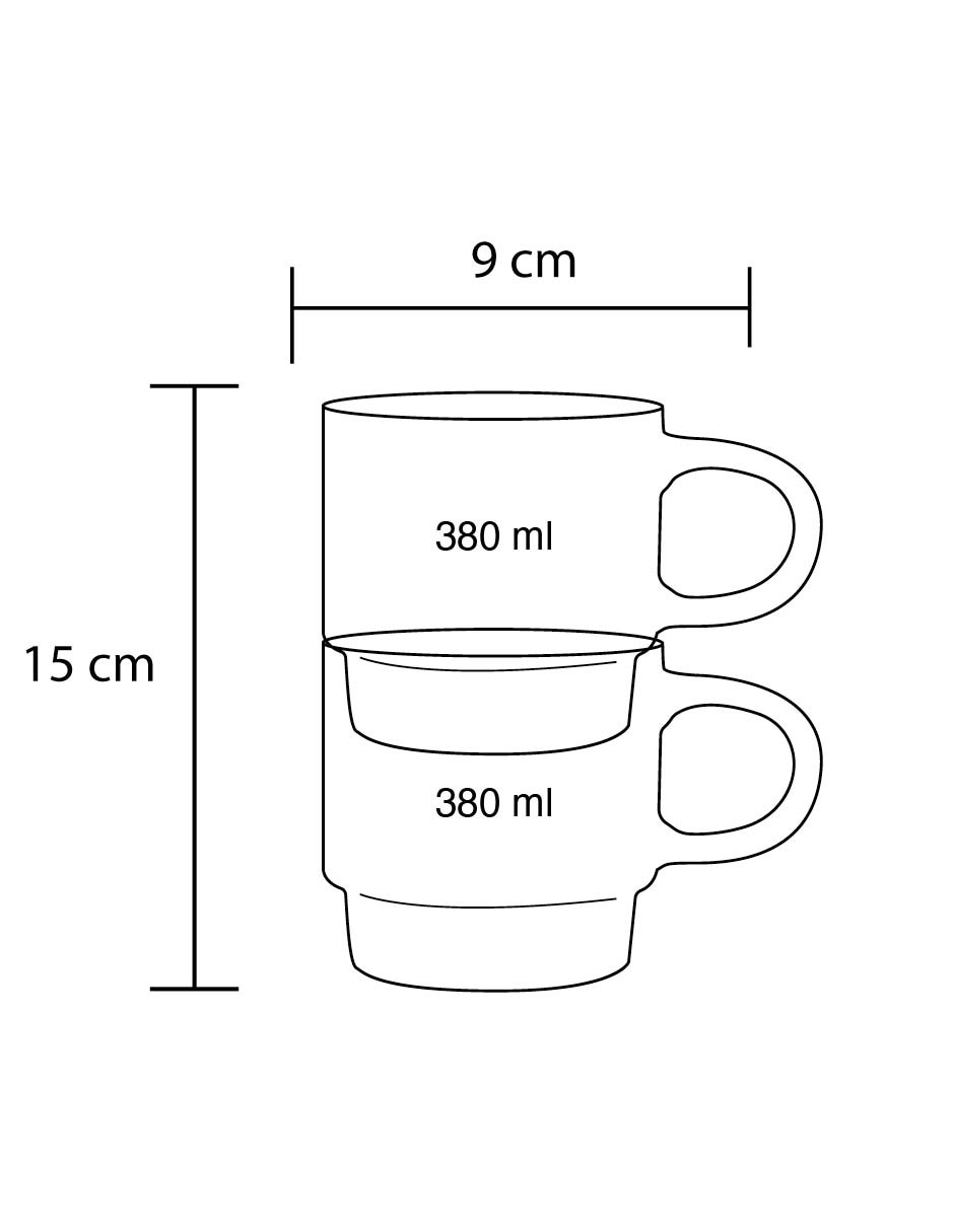 Set de tazas americanas Smarterbi 2 piezas 3