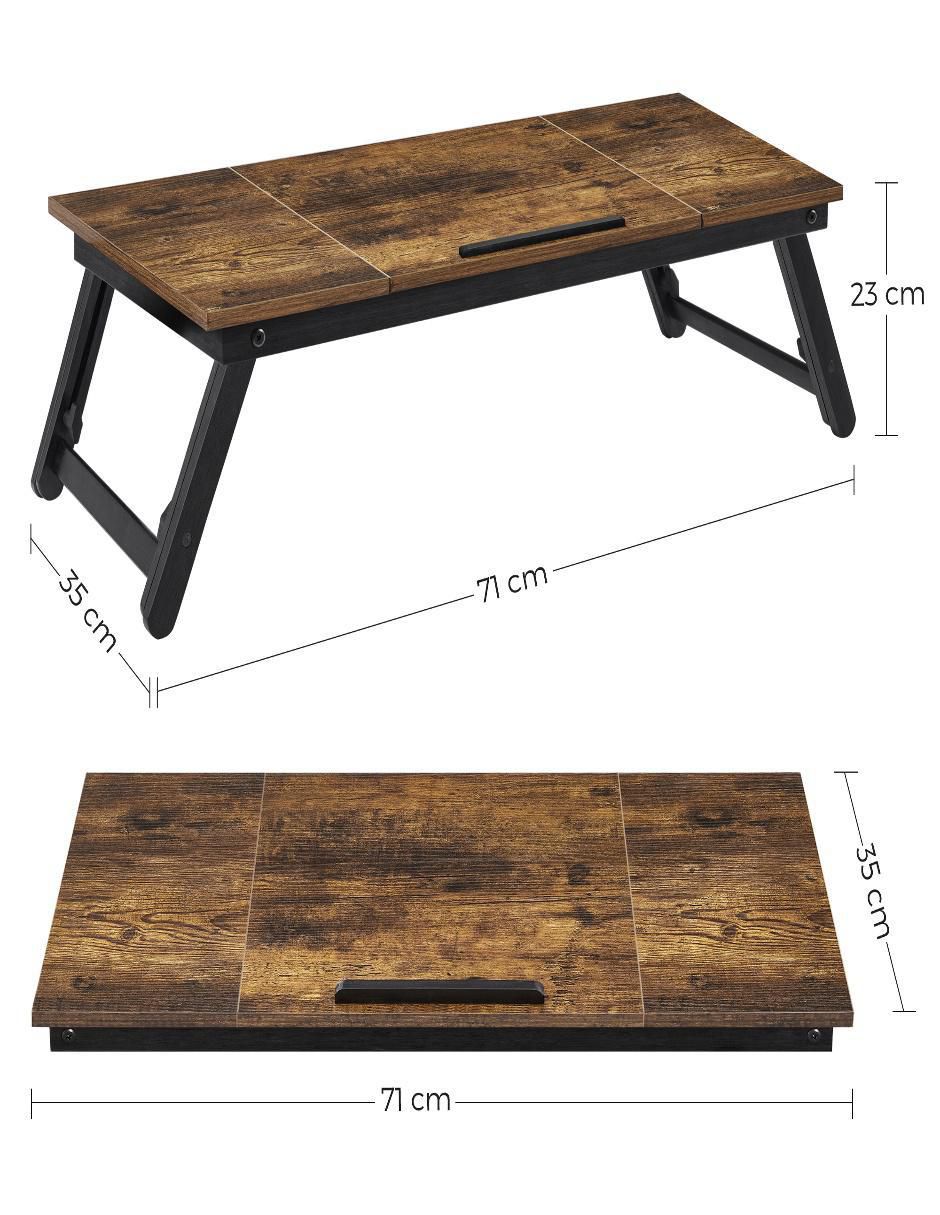 Mesa para laptop armable coulter de bambú 6
