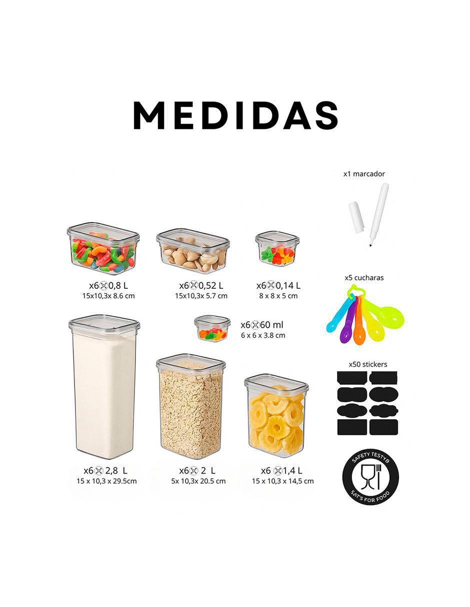 Contenedor de plástico 42 piezas 9
