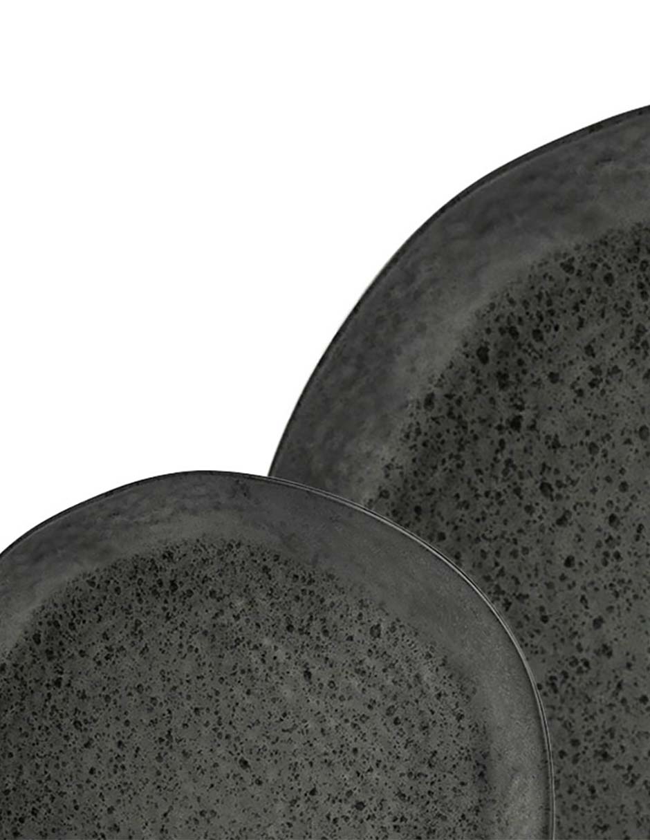 VAJILLA CERRADA TORI 16 PZAS, NEGRO HAU