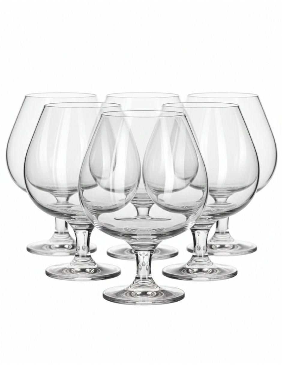 Set de copas para coñac Copa de vidrio 6 piezas 1